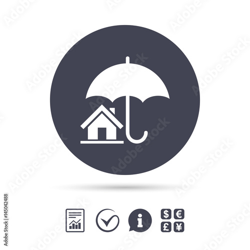 Wallpaper Mural Home insurance sign icon. Real estate insurance. Torontodigital.ca