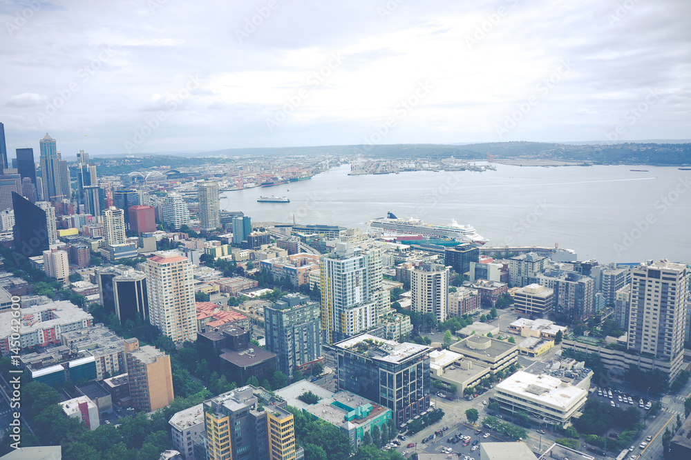 Fototapeta premium City and Flowers