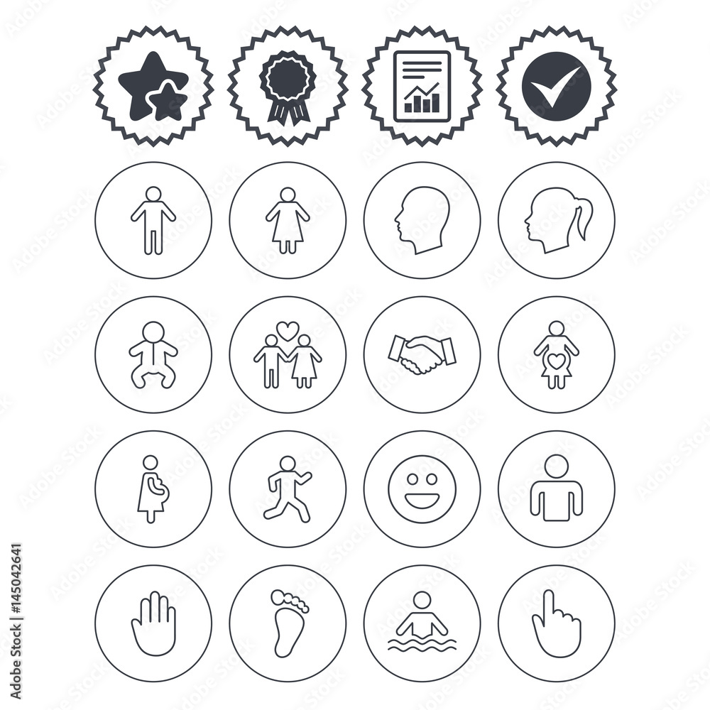 Human icons. Toddler and pregnant woman. Human icons. Toddler and pregnant woman.