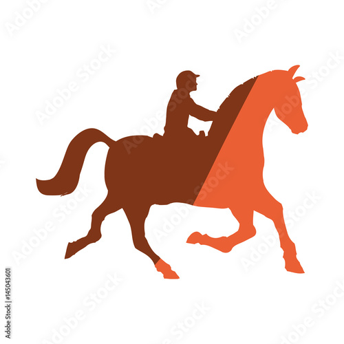 Horse riding equestrian sport icon vector illustration graphic design