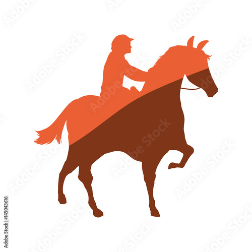 Horse riding equestrian sport icon vector illustration graphic design