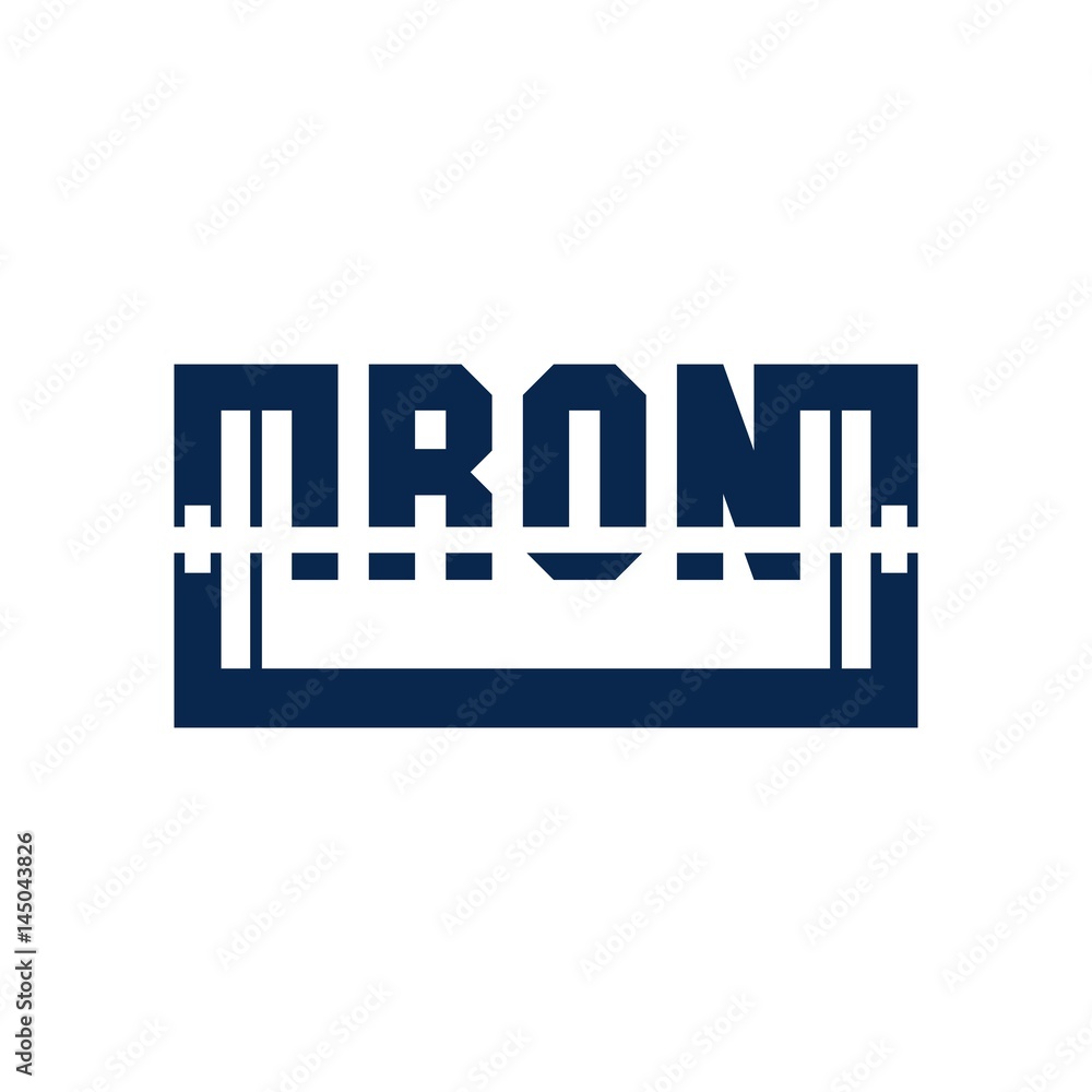 Fototapeta Iron logo vector. fitness logo vector.