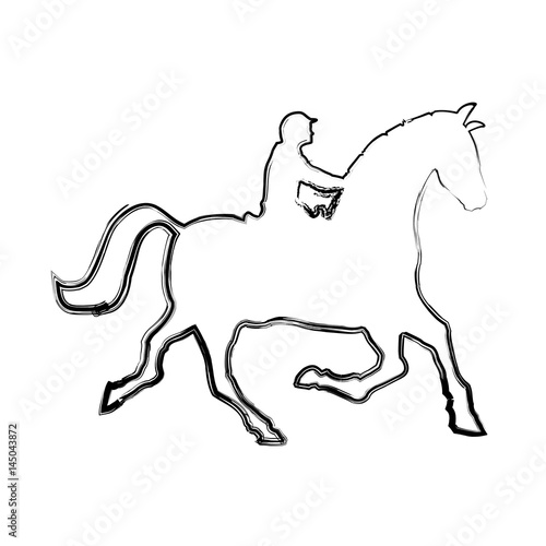 Horse riding equestrian sport icon vector illustration graphic design