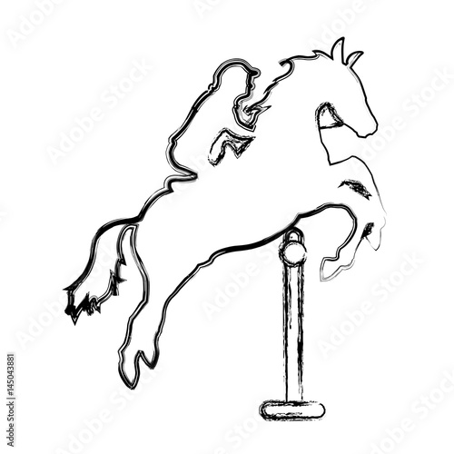 Horse riding equestrian sport icon vector illustration graphic design