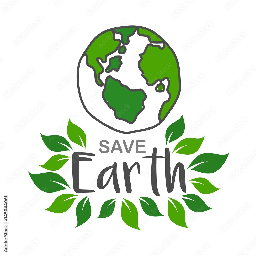 Earth day and eco logo design illustration Earth day and eco logo design illustration