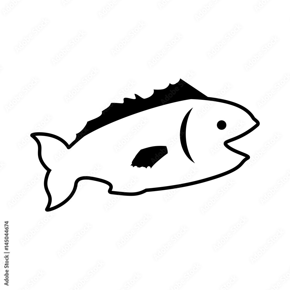 Fish sea animal symbol icon vector illustration graphic design Fish sea animal symbol icon vector illustration graphic design