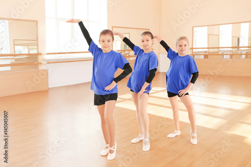 Cute little girls training ...