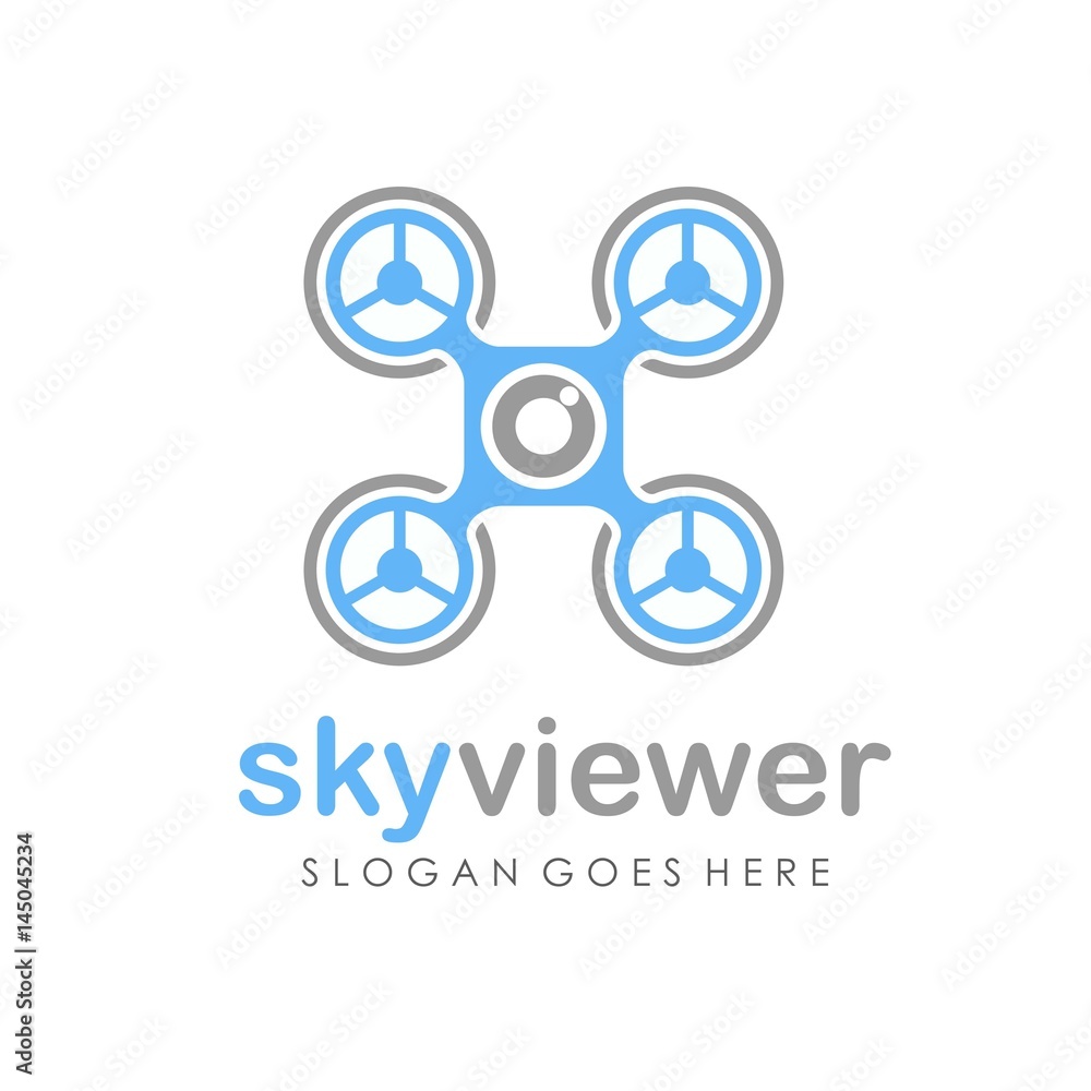 Drone camera logo design vector Drone camera logo design vector
