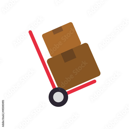 Delivery cardboard box icon vector illustration graphic design