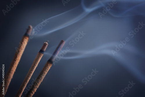 Aroma sticks with smoke photo