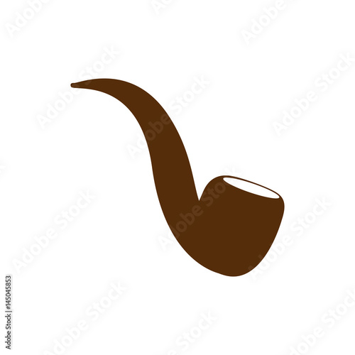 Tobacco pipe isolated icon vector illustration graphic design