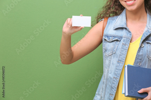 Female student with busines...