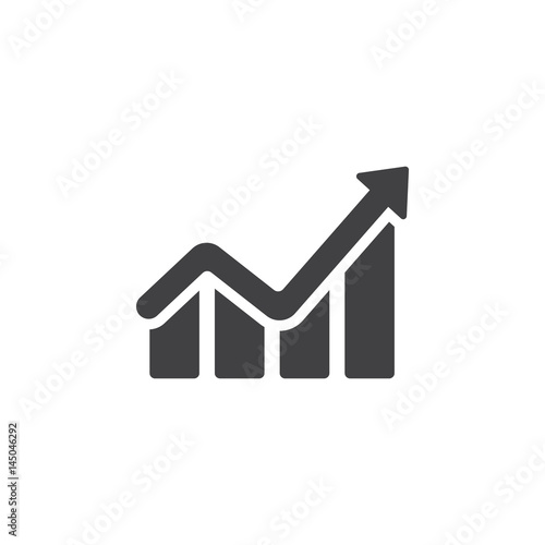 Infographic. Chart icon. Growing graph simbol.