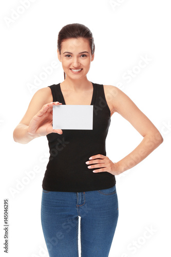 Beautiful young woman with ...