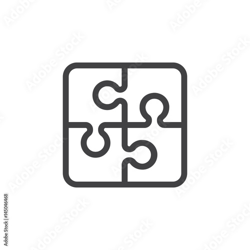 puzzle icon. Symbol about solution concept. vector illustration