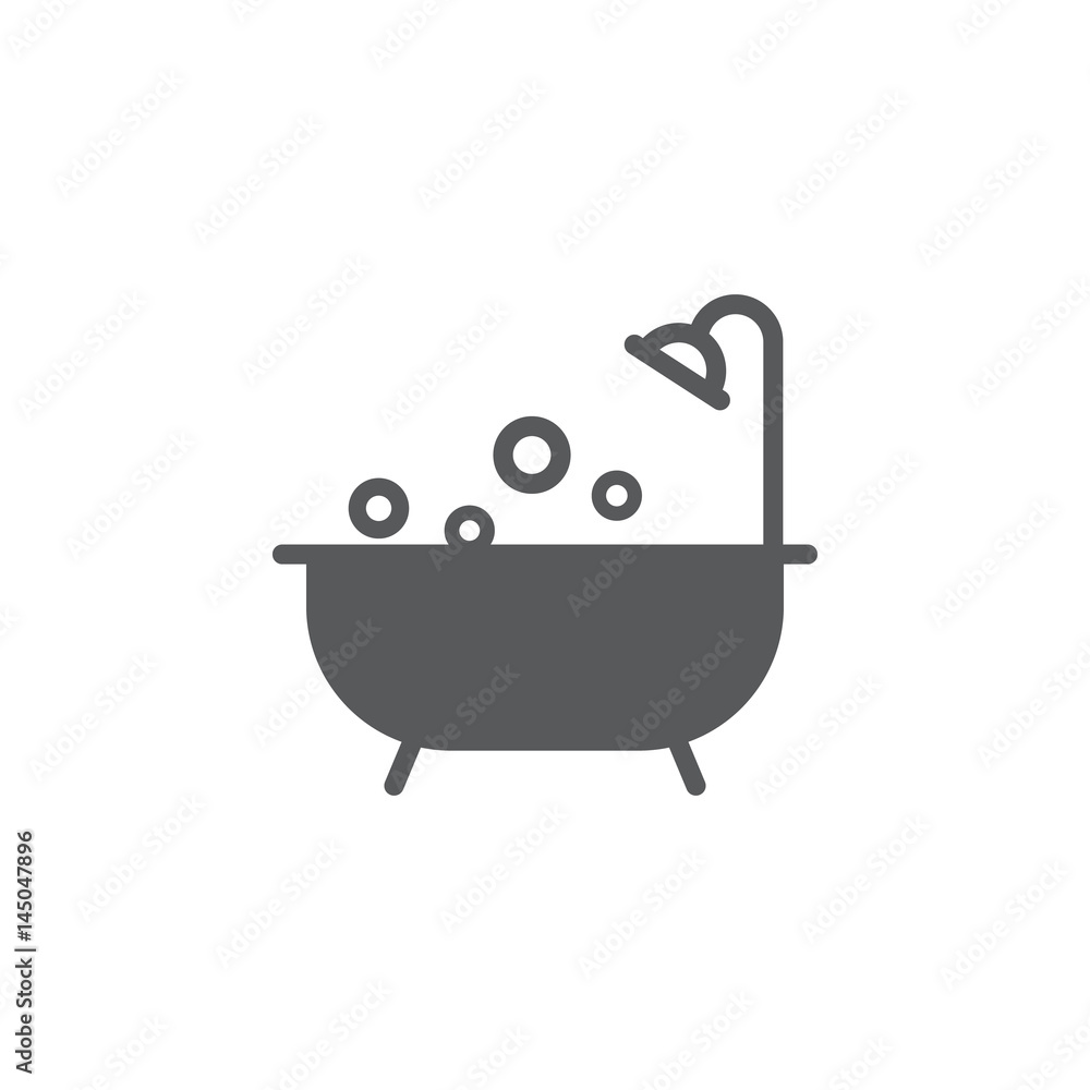 bath with shower icon. spa vector illustration bath with shower icon. spa vector illustration