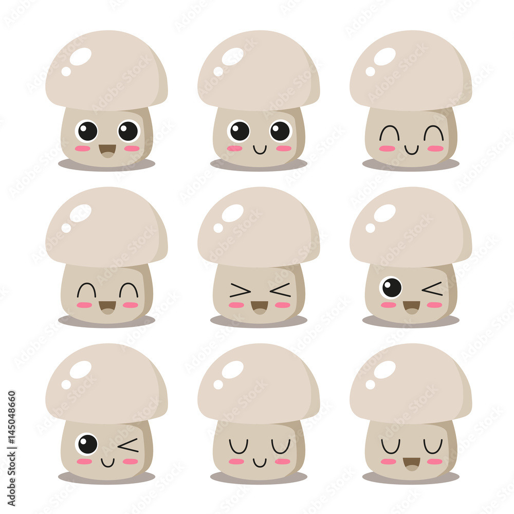 Fototapeta premium Mushroom character collection