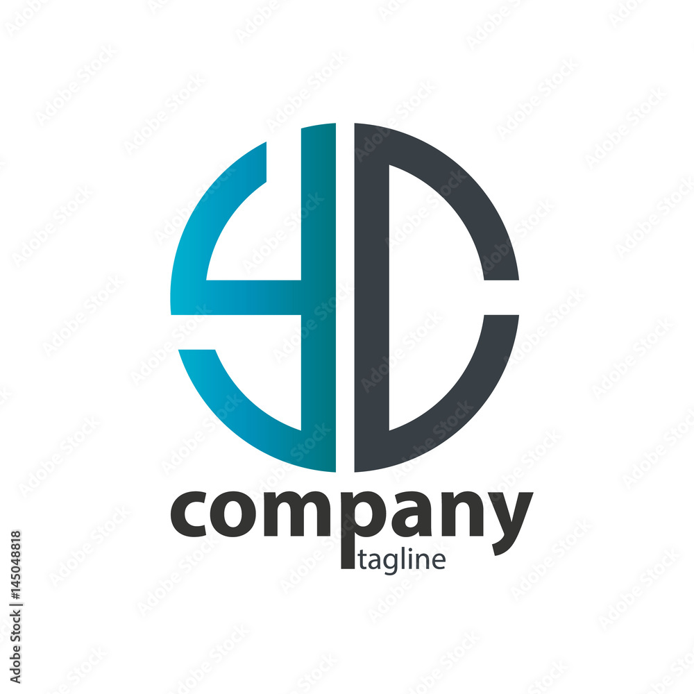 Obraz premium Initial Letter YC With Linked Circle Logo