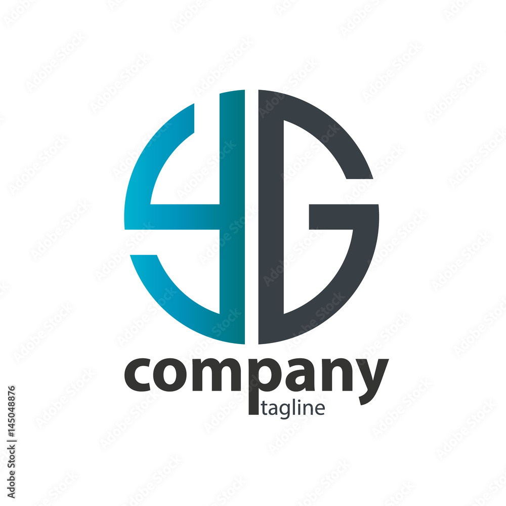 Obraz premium Initial Letter YG With Linked Circle Logo