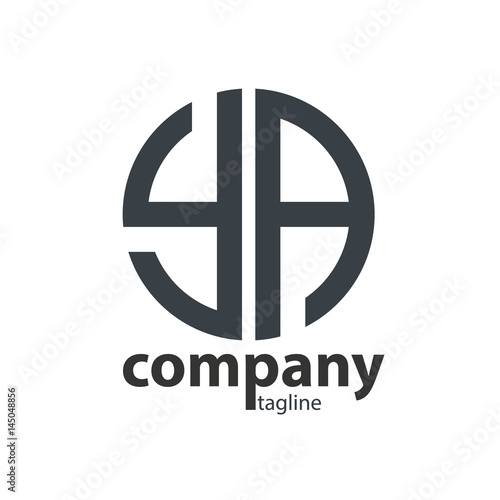 Initial Letter YA With Linked Circle Logo