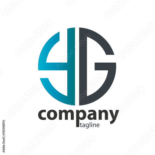 Initial Letter YG With Linked Circle Logo