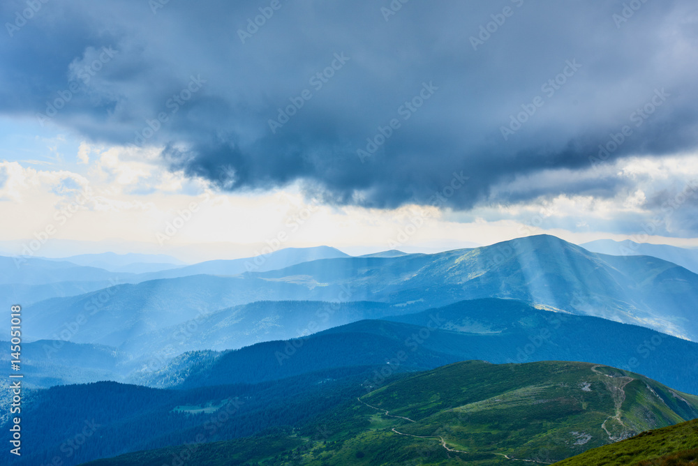 Blue sky in Carpathian