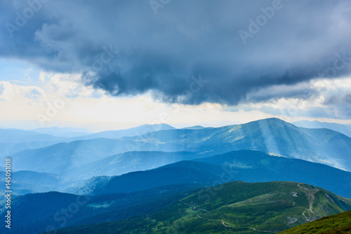 Blue sky in Carpathian