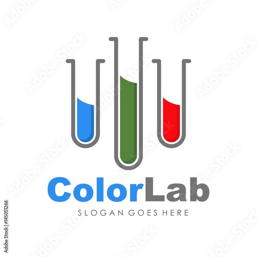 unique and creative logo lab innovation vector