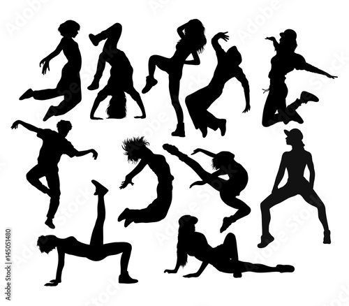 Modern Dance, silhouettes art vector design