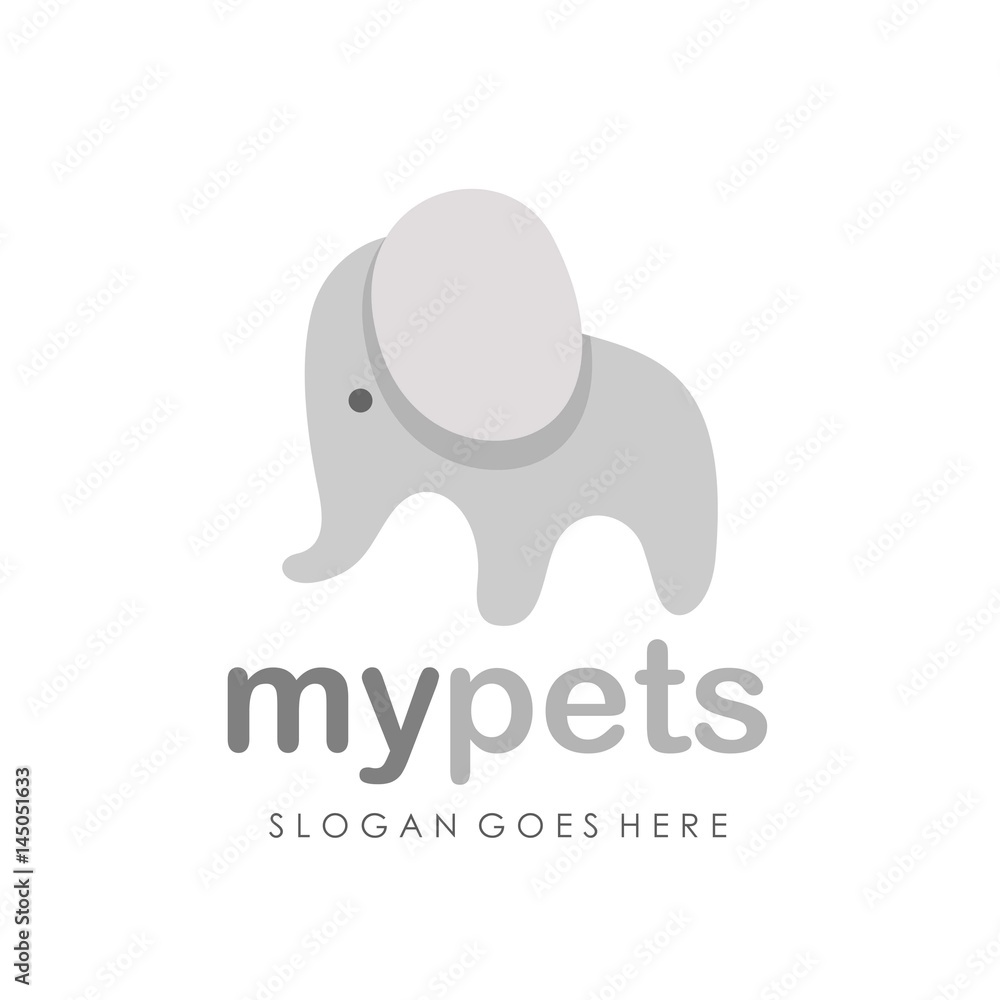 Elephant logo design vector