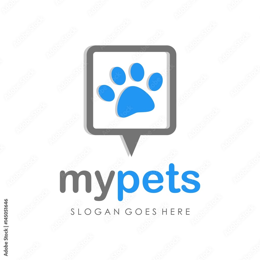 Paw logo design vector Paw logo design vector
