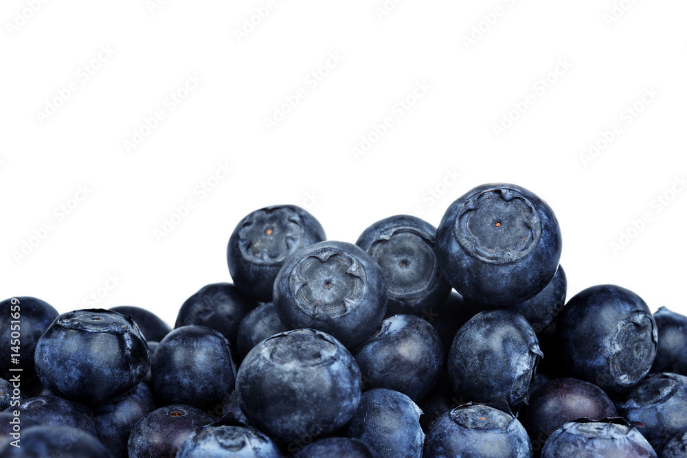 Blueberries isolated on a white background. Blueberries isolated on a white background.