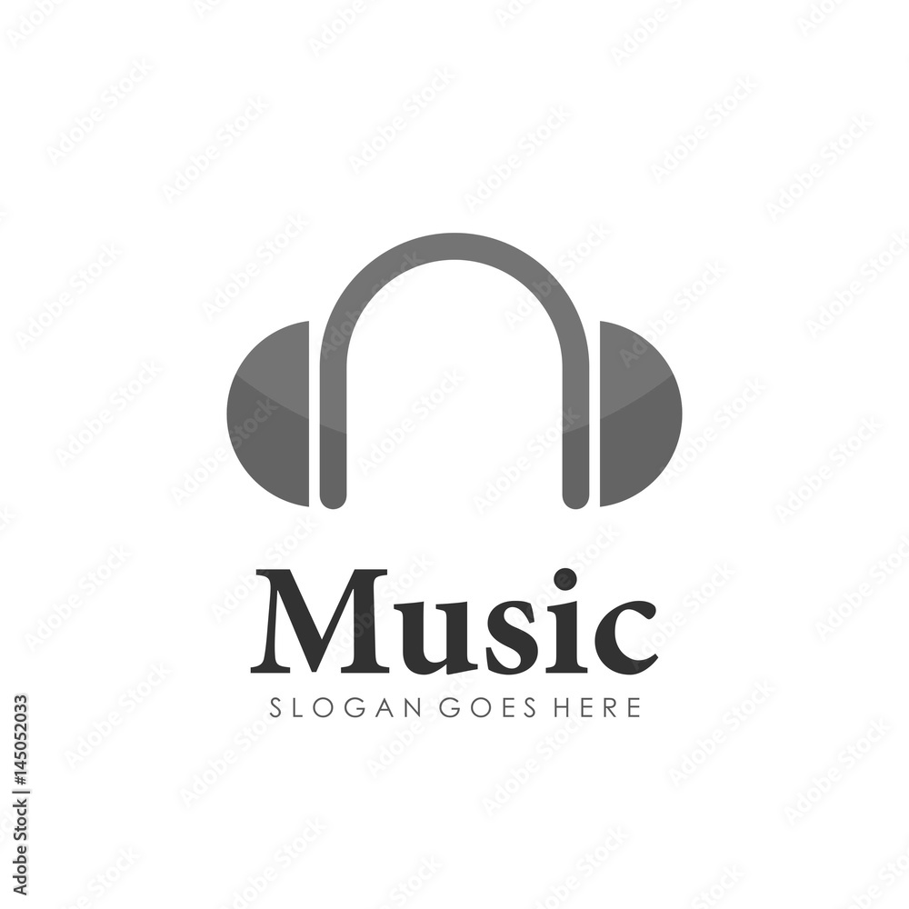 Headphone logo design vector Headphone logo design vector