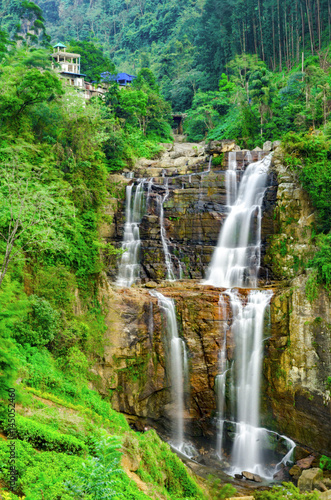 The famous Ramboda Falls in the area of Pussellawa, Sri Lanka (Ceylon) photo