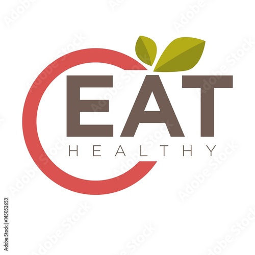 Eat healthy emblem
