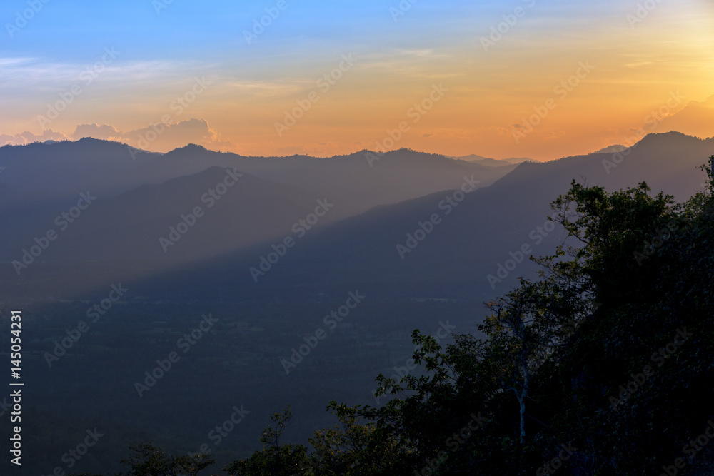 Sunrise serenity mountain landscape Sunrise serenity mountain landscape