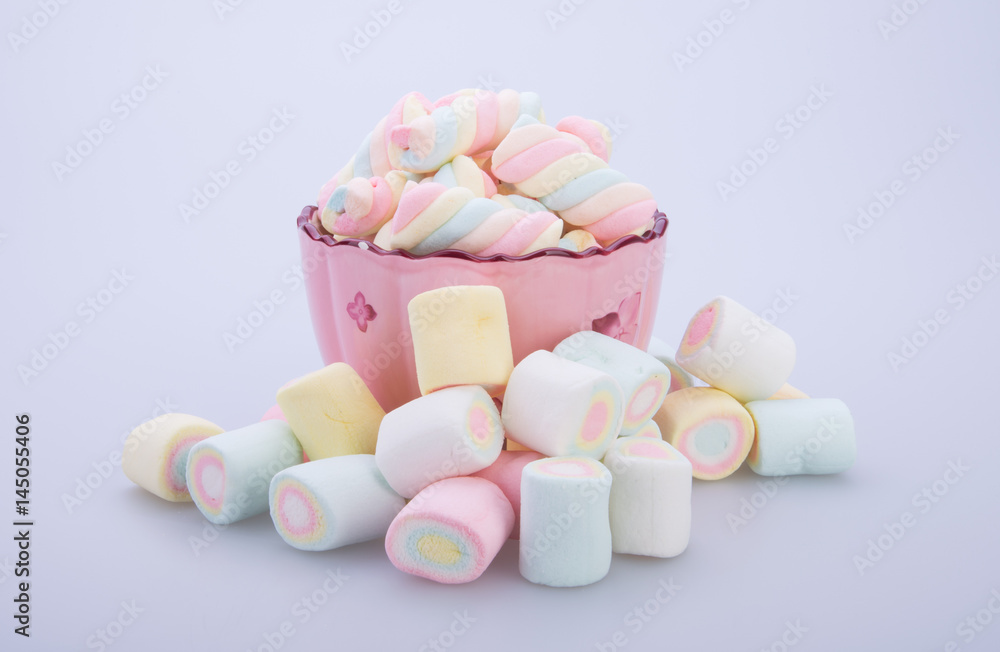 marshmallows or marshmallows candy on the background. marshmallows or marshmallows candy on the background.