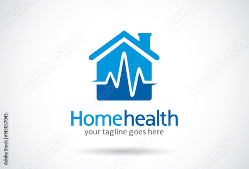 Home Health Logo Template Design Vector, Emblem, Design Concept, Creative Symbol, Icon