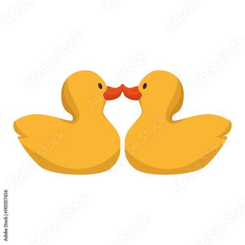 plastic little ducky toy vector illustration design