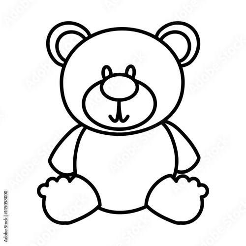 bear teddy isolated icon vector illustration design