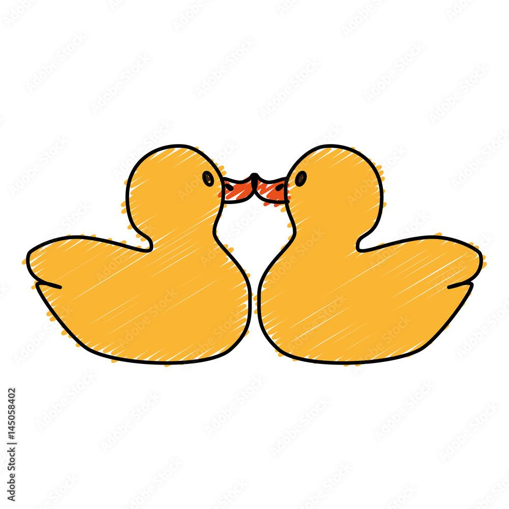 Fototapeta premium plastic little ducky toy vector illustration design