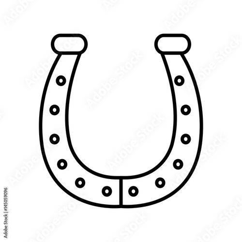 horseshoe lucky isolated icon vector illustration design