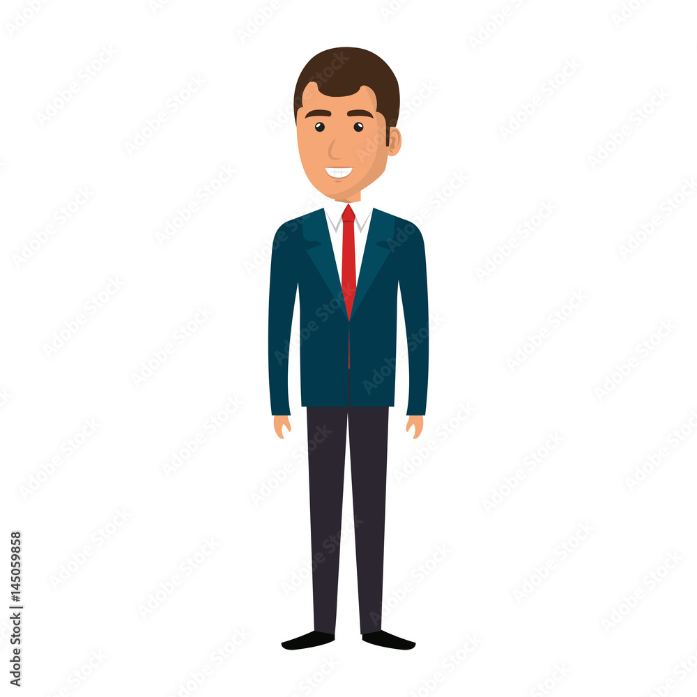 businessman avatar character icon vector illustration design