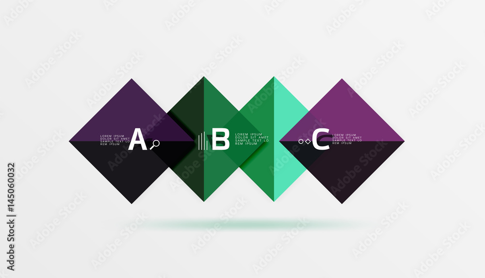 Geometric abstract background with option infographic Geometric abstract background with option infographic