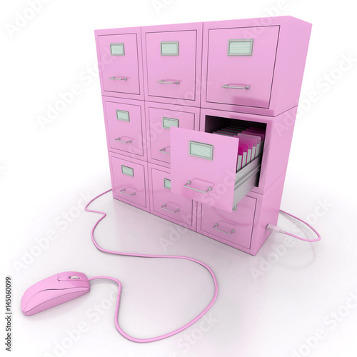 Online file drawers pink