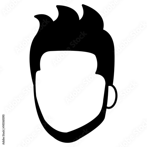 young man avatar character vector illustration design