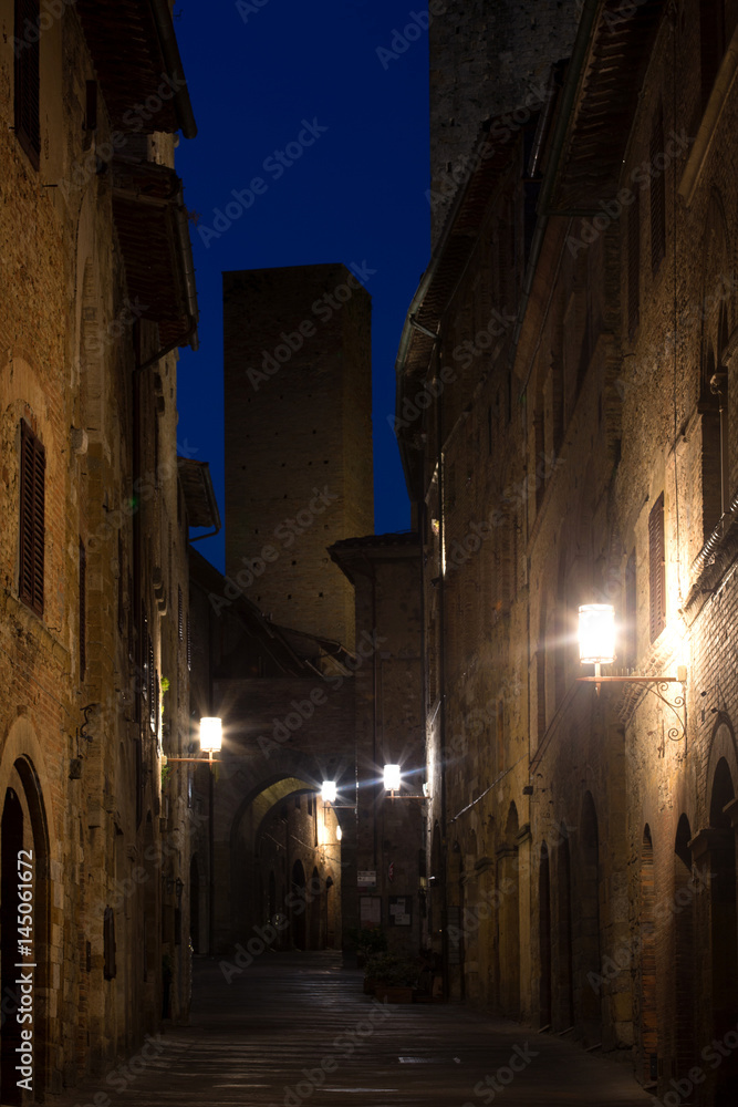 street old town San Gimignano