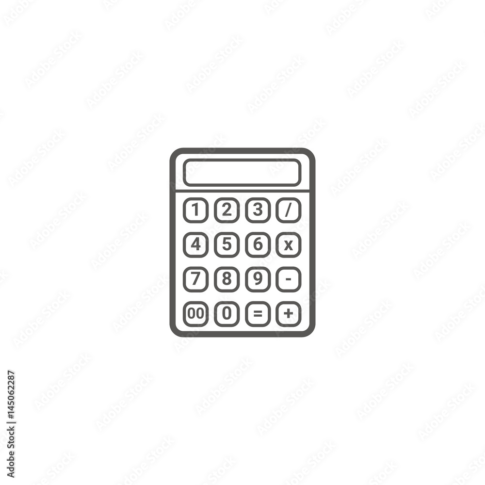 Business icon, management. Simple vector icon of a calculator for maths, office and business. Line art style.
Business icon, management. Simple vector icon of a calculator for maths, office and business. Line art style.
