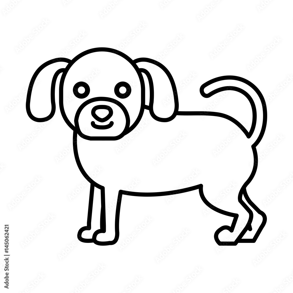 Fototapeta premium cute dog pet icon vector illustration design