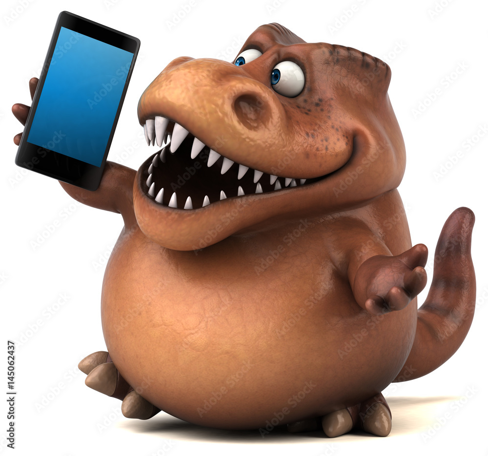 Fun dinosaur - 3D Illustration Fun dinosaur - 3D Illustration